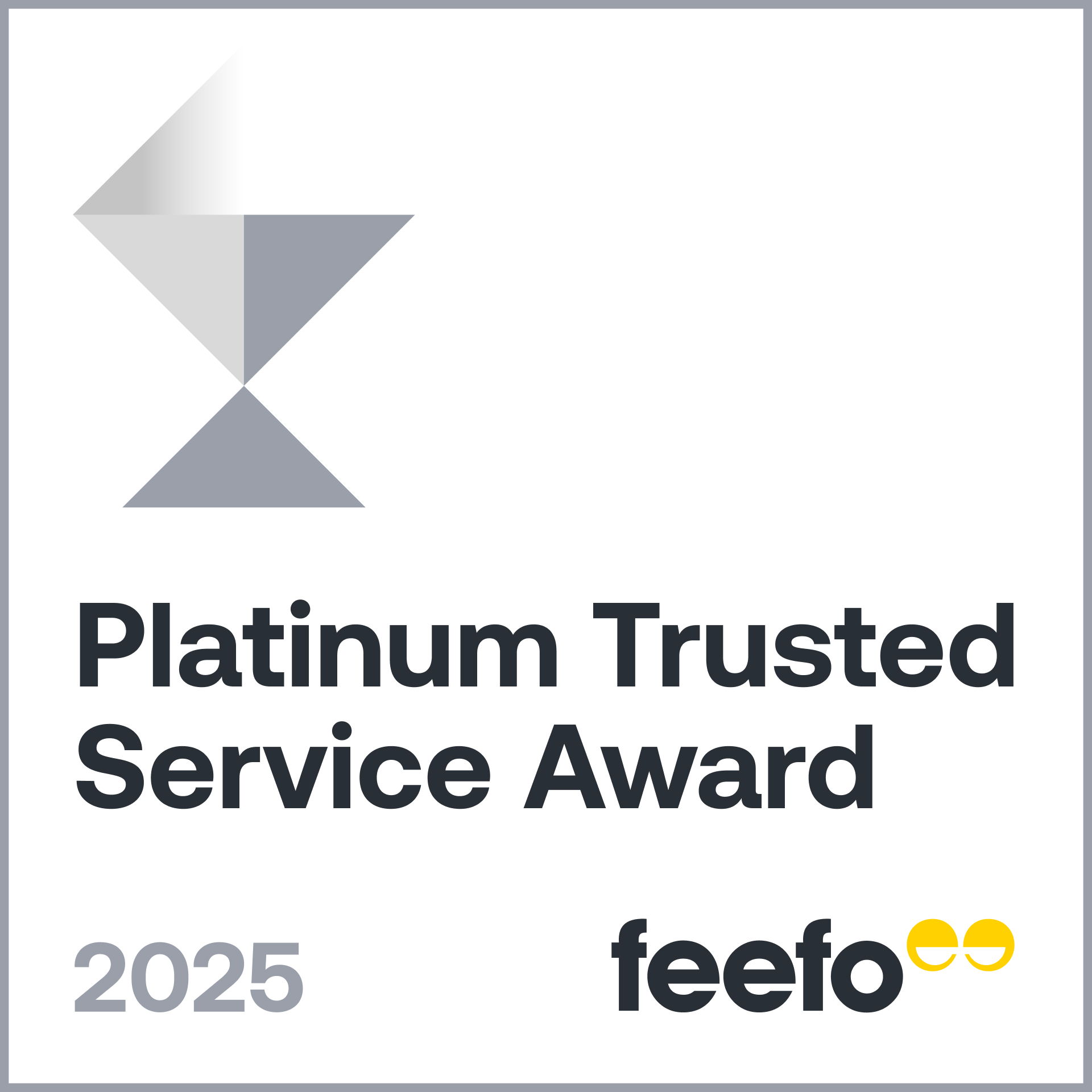 Feefo Gold Trusted Service Award 2023 Badge