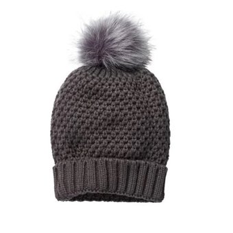 Ladies Bobble Hat Charcoal Ladies Bobble Hat Charcoal