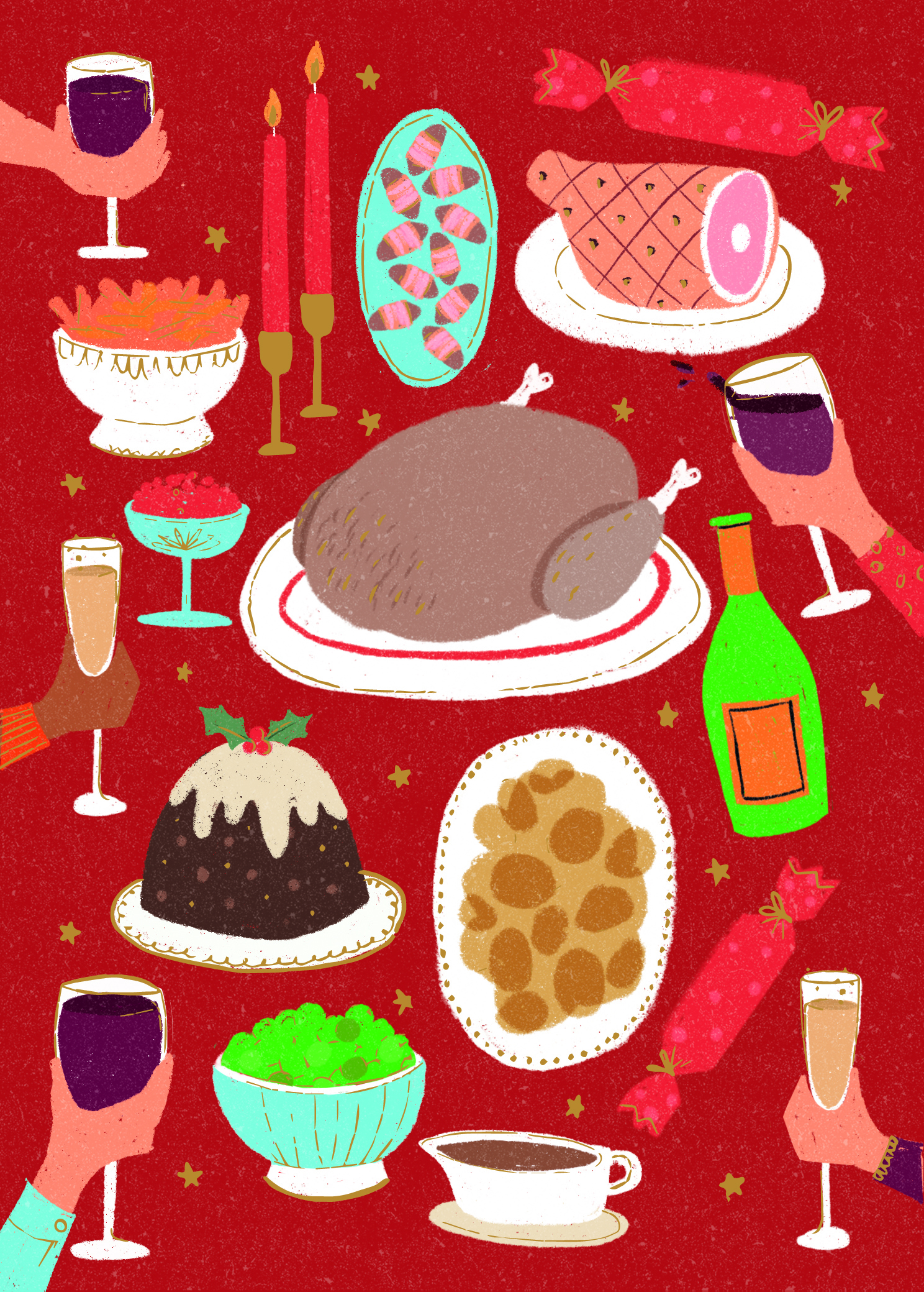 Christmas Dinner Christmas Cards