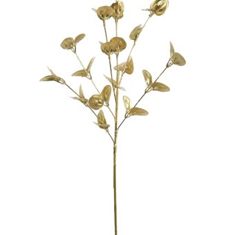 Artificial Christmas Eucalyptus Stem Metallic Gold Artificial Christmas Eucalyptus Stem Metallic Gold