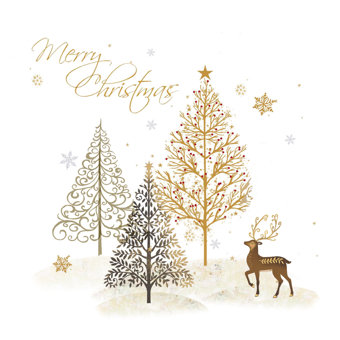 Golden Tree Charity Christmas Cards - Pack of 10 Golden Tree Charity Christmas Cards - Pack of 10