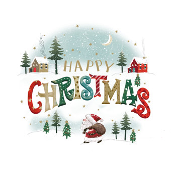 Santa In The Snow Pack of 10 Charity Christmas Cards Santa In The Snow Pack of 10 Charity Christmas Cards