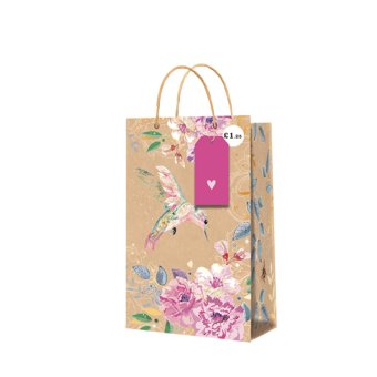 Hummingbird Floral Kraft Perfume Gift Bag Hummingbird Floral Kraft Perfume Gift Bag
