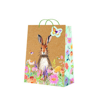 Spring Hare Kraft Medium Charity Gift Bag  Spring Hare Kraft Medium Charity Gift Bag