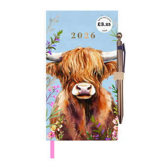 2026 Limited Edition Hugo the Highland Cow Slim Charity Diary & Pen  2026 Limited Edition Hugo the Highland Cow Slim Charity Diary & Pen