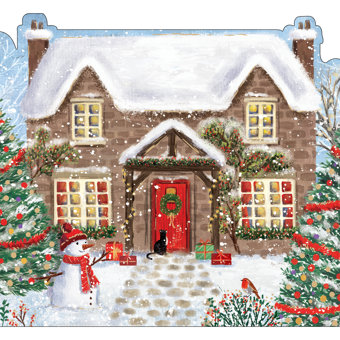 Christmas Cottage Design Pack of 10 Charity Christmas Cards  Christmas Cottage Design Pack of 10 Charity Christmas Cards