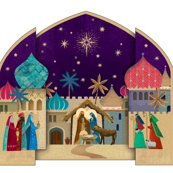 Traditional Nativity Scene Design Pack of 10 Charity Christmas Cards  Traditional Nativity Scene Design Pack of 10 Charity Christmas Cards