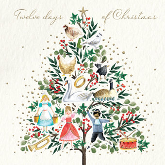 Twelve Days of Christmas Design Pack of 10 Charity Christmas Cards  Twelve Days of Christmas Design Pack of 10 Charity Christmas Cards