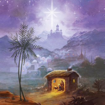 A Child Is Born Nativity Scene Design Pack of 10 Charity Christmas Cards  A Child Is Born Nativity Scene Design Pack of 10 Charity Christmas Cards