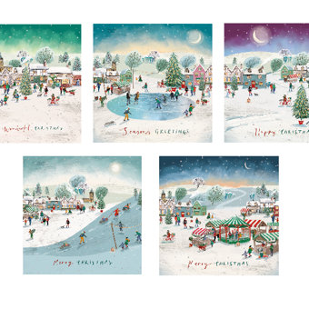 Winter Village Design Bumper Pack of 25 Charity Christmas Cards Winter Village Design Bumper Pack of 25 Charity Christmas Cards