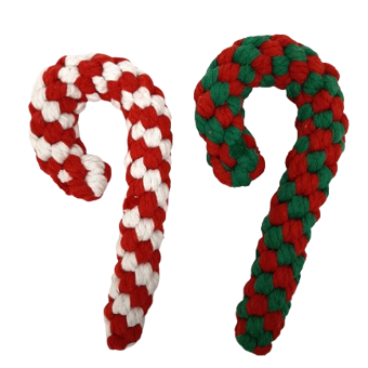 Xmas Candy Cane Dog Rope Pet Toy Xmas Candy Cane Dog Rope Pet Toy