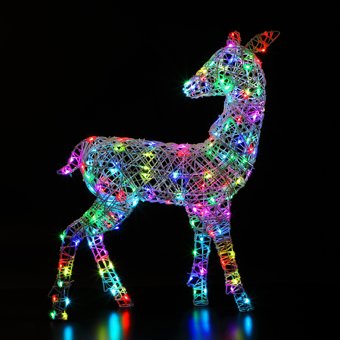 Noma 1M Dickensian White Rattan Outdoor/Indoor Colour Changeable LED Richmond Deer Noma 1M Dickensian White Rattan Outdoor/Indoor Colour Changeable LED Richmond Deer