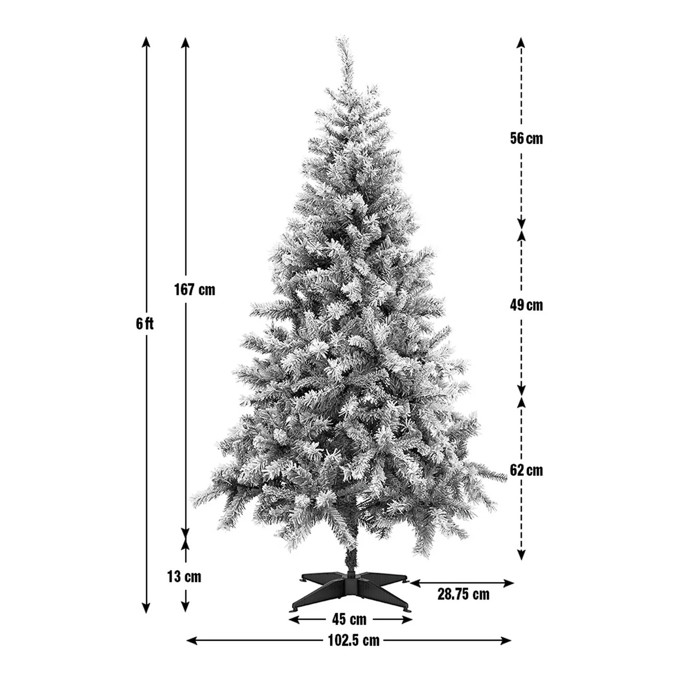 Habitat 6ft Frost Covered Artificial Christmas Tree Barnardo's