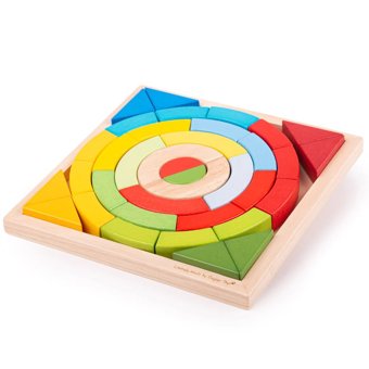 Bigjigs Toys Wooden Children's Arches and Triangles Stacking Toy Bigjigs Toys Wooden Children's Arches and Triangles Stacking Toy