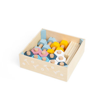 Crate of Wooden Nuts and Bolts - Set of 20 Crate of Wooden Nuts and Bolts - Set of 20