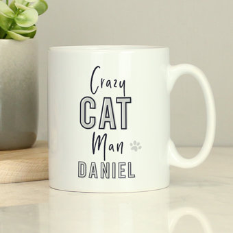 Personalised Crazy Cat Man Mug Personalised Crazy Cat Man Mug