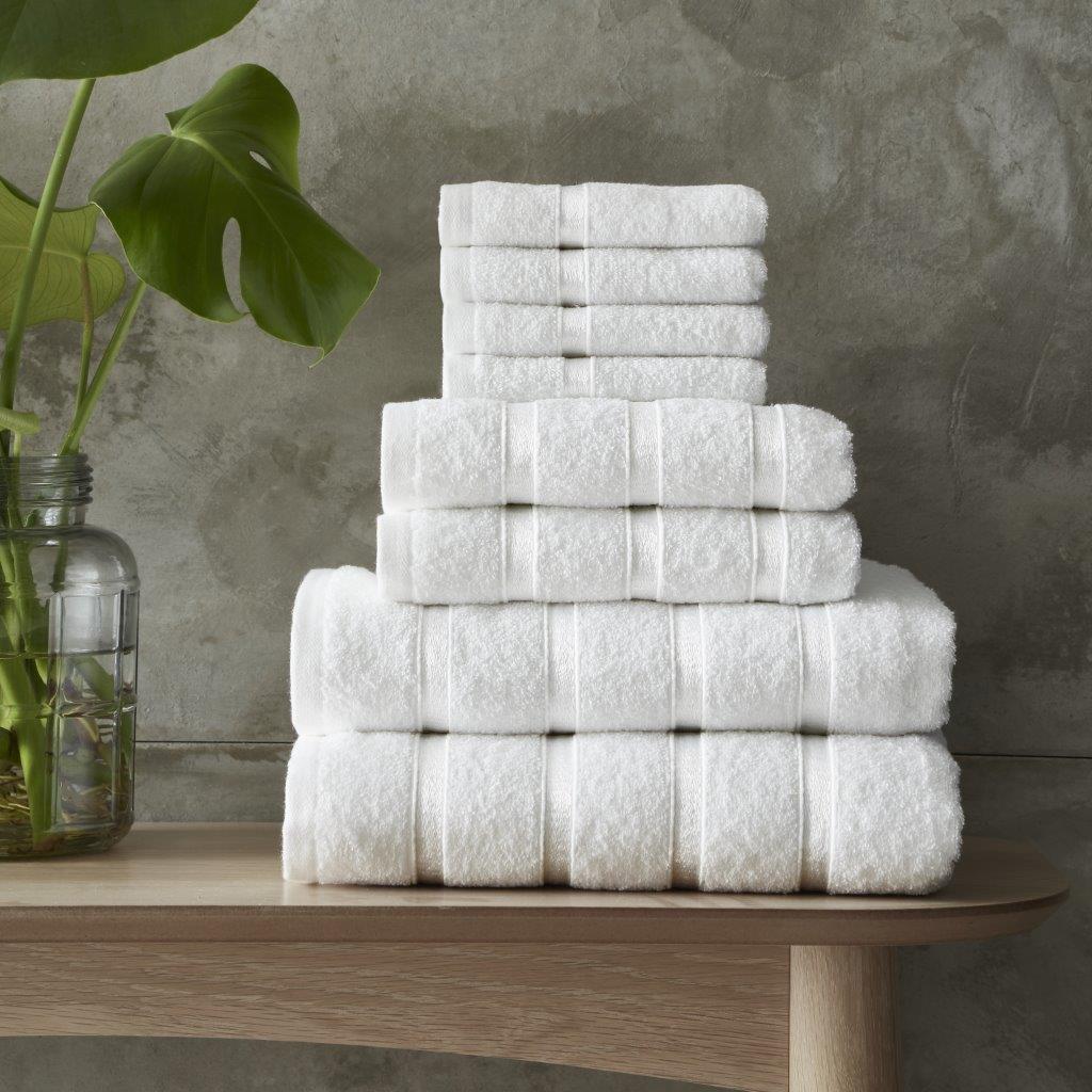 8 Piece Towel Set White Barnardo s Online Charity Shop