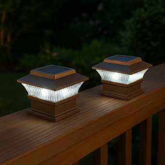 Solar Garden Post Lights Set of 2 Solar Garden Post Lights Set of 2
