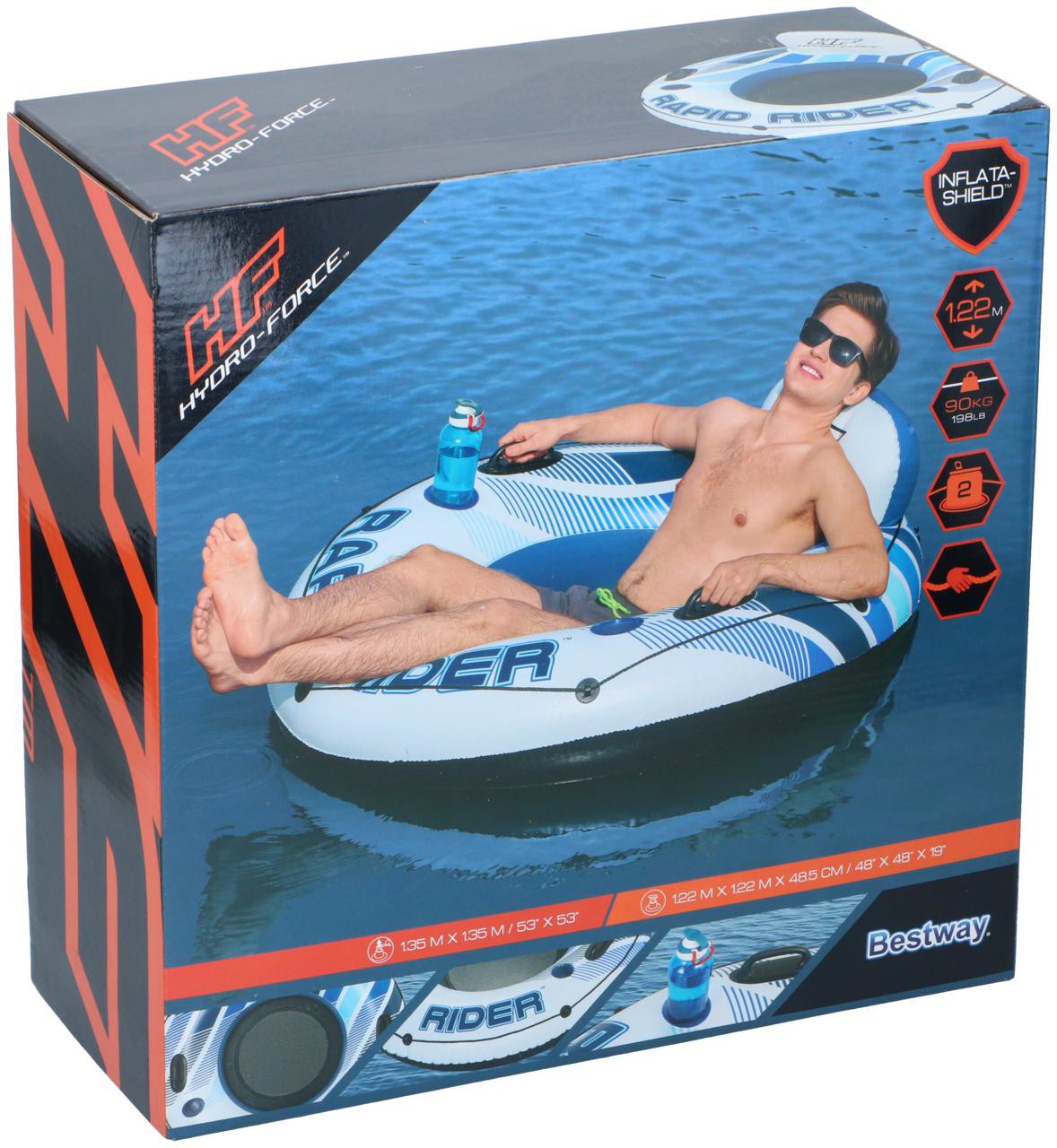 Rapid Rider One Person Inflatable Floating Pool Ring