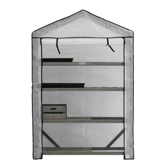 Vegtrug Grey Wash Wide 4 Tier Nursery Greenhouse  Vegtrug Grey Wash Wide 4 Tier Nursery Greenhouse