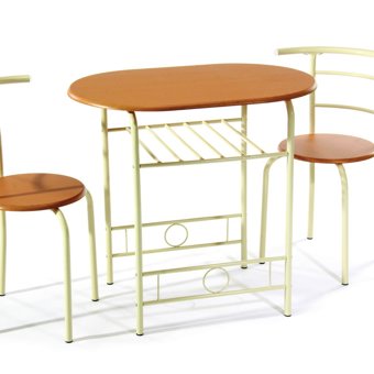 Compact Dining Set Light Oak/Buttermilk Compact Dining Set Light Oak/Buttermilk