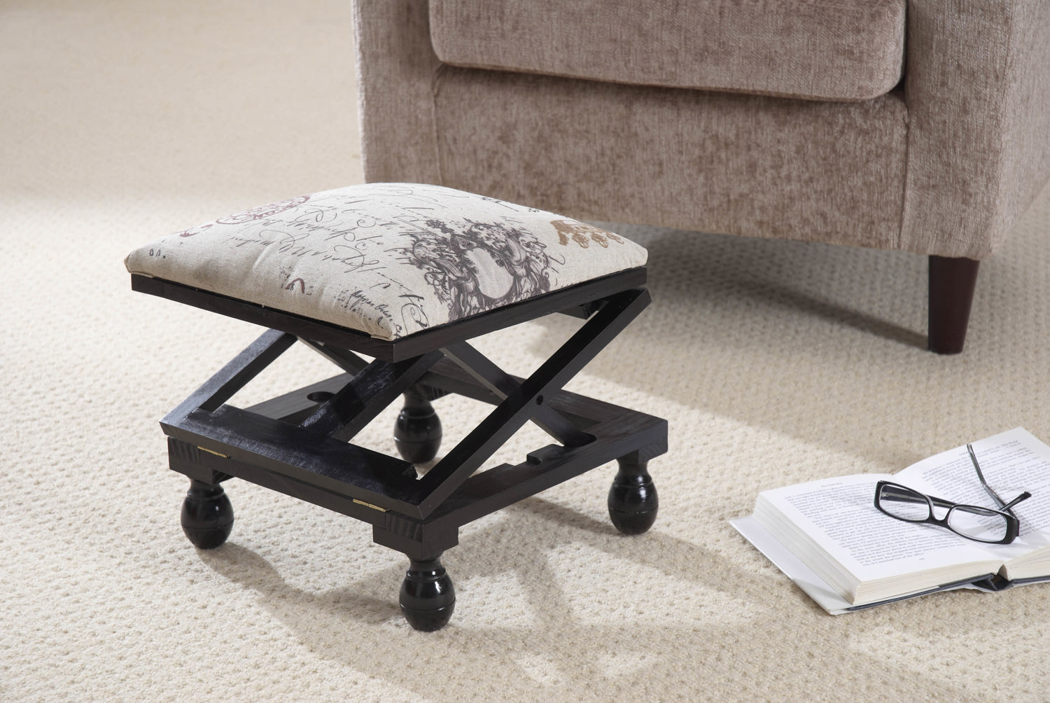 3 Position Foot Stool Mahogany