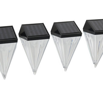 Pack of 4 Solar Diamond Wall Lights Pack of 4 Solar Diamond Wall Lights
