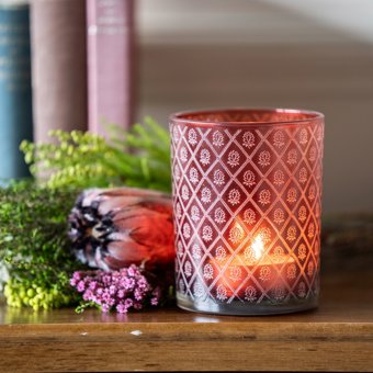 Laura Ashley Porchester Glass Hurricane Red Candle Lantern Laura Ashley Porchester Glass Hurricane Red Candle Lantern