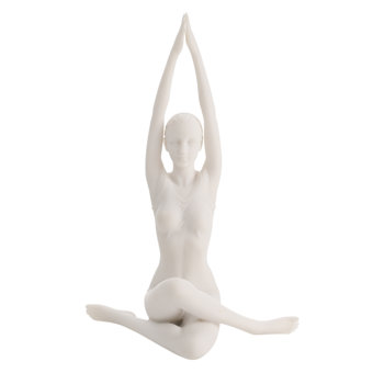Juliana Yoga Pose White Figurine - Sun Salutation Pose Juliana Yoga Pose White Figurine - Sun Salutation Pose