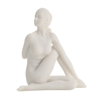 Juliana Yoga Pose White Figurine - Seated Twist Pose Juliana Yoga Pose White Figurine - Seated Twist Pose