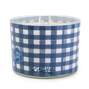 Katie Alice Vintage Scented Indigo Double Wick Wax Pot Candle Katie Alice Vintage Scented Indigo Double Wick Wax Pot Candle