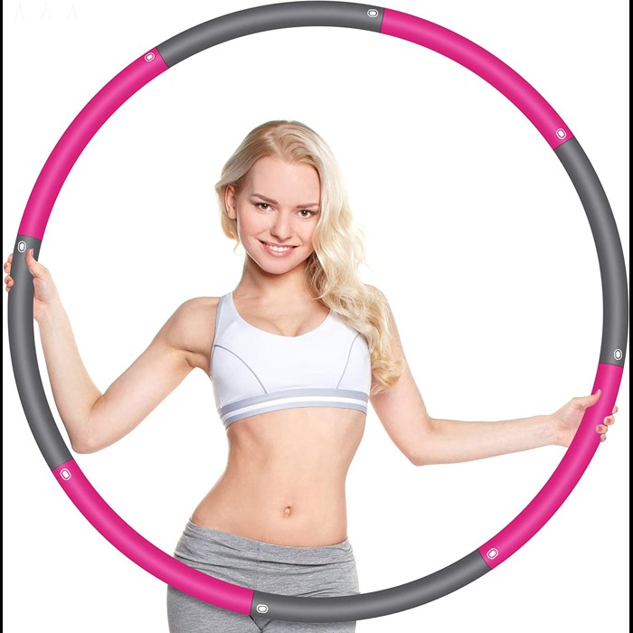 Weighted Fitness Hoop Gray Pink