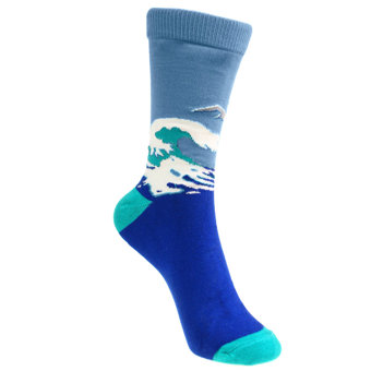 Shared Earth Bamboo Blue Restless Sea Socks Size UK 3-7 Shared Earth Bamboo Blue Restless Sea Socks Size UK 3-7