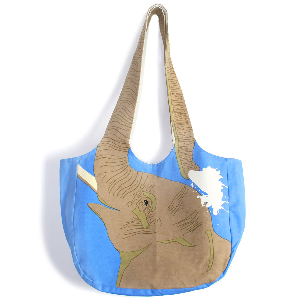 Cotton Shoulder Tote bag - African Elephant | Barnardo's Online