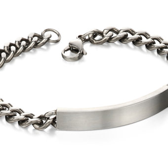 Fred Bennett Stainless Steel Brushed ID Bracelet Fred Bennett Stainless Steel Brushed ID Bracelet