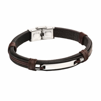 Fred Bennet  Stainless Steel Brown & Black  Strand ID Bracelet Fred Bennet  Stainless Steel Brown & Black  Strand ID Bracelet