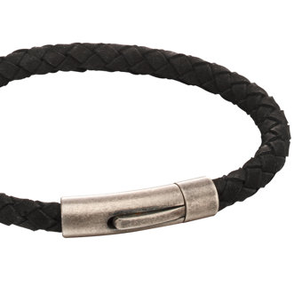 Fred Bennett Stainless Steel Black Suede Silver Clasp Bracelet Fred Bennett Stainless Steel Black Suede Silver Clasp Bracelet