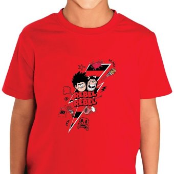Children's The Beano Dennis The Menace Rebel Rebel Red T-Shirt Children's The Beano Dennis The Menace Rebel Rebel Red T-Shirt