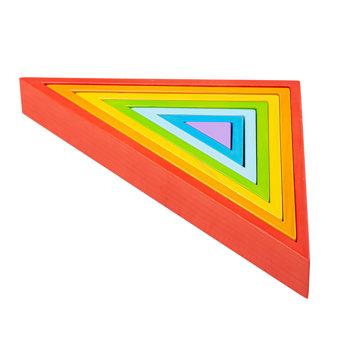 Bigjigs Toys Children's Wooden Stacking Triangles  Bigjigs Toys Children's Wooden Stacking Triangles