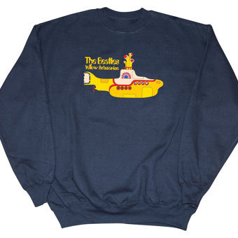 The Beatles Yellow Submarine Navy Sweatshirt  The Beatles Yellow Submarine Navy Sweatshirt