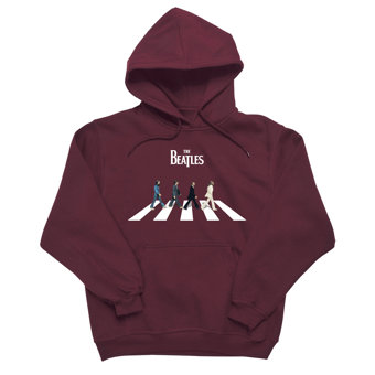The Beatles Abbey Road Characters Maroon Hoodie... The Beatles Abbey Road Characters Maroon Hoodie