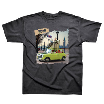 Mr Bean Car Dark Heather T-Shirt Mr Bean Car Dark Heather T-Shirt