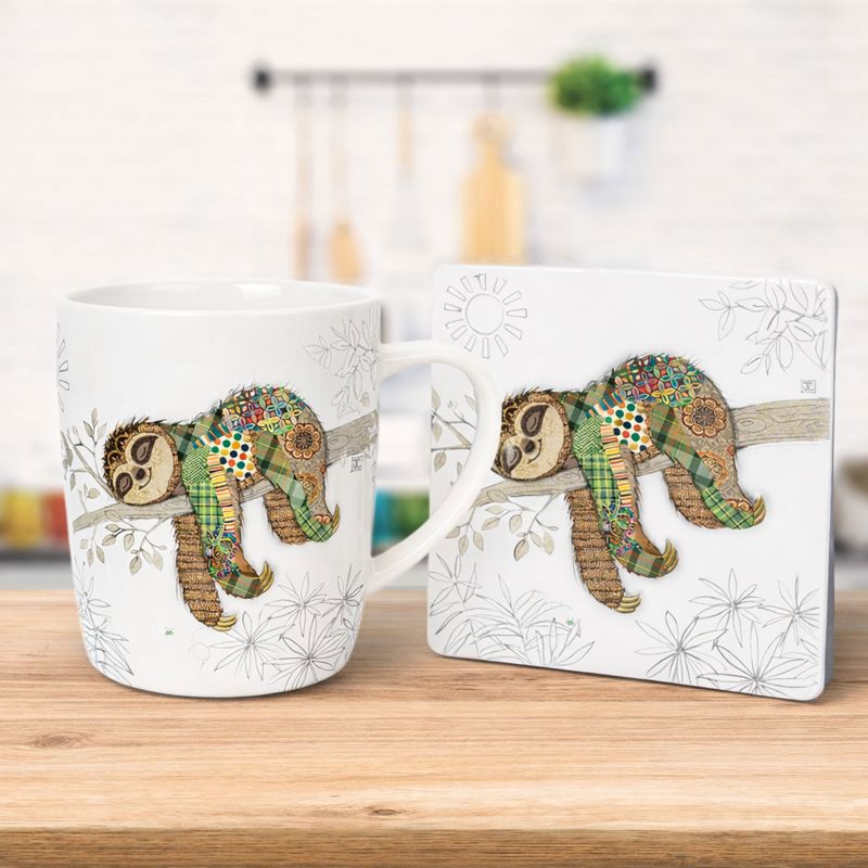 Bug Art Simon The Sloth Mug & Coaster Se...