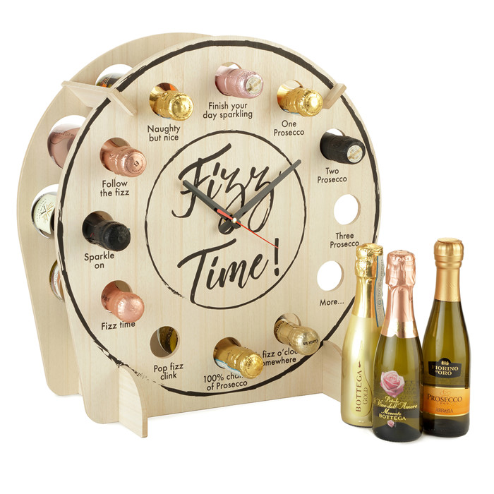 Fizz Time Countdown Clock with 12 Miniature Bottles of Fizz