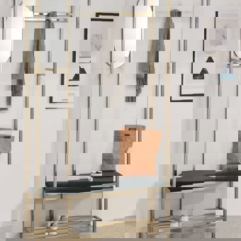 Made.Com Connelly Hallway Unit - Brass + Mirror  Made.Com Connelly Hallway Unit - Brass + Mirror