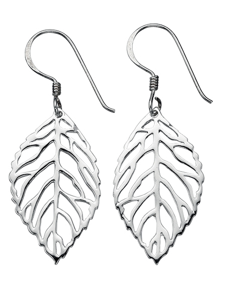 Gold and Silver Birch Leaf Earrings – Mountain Metalcraft