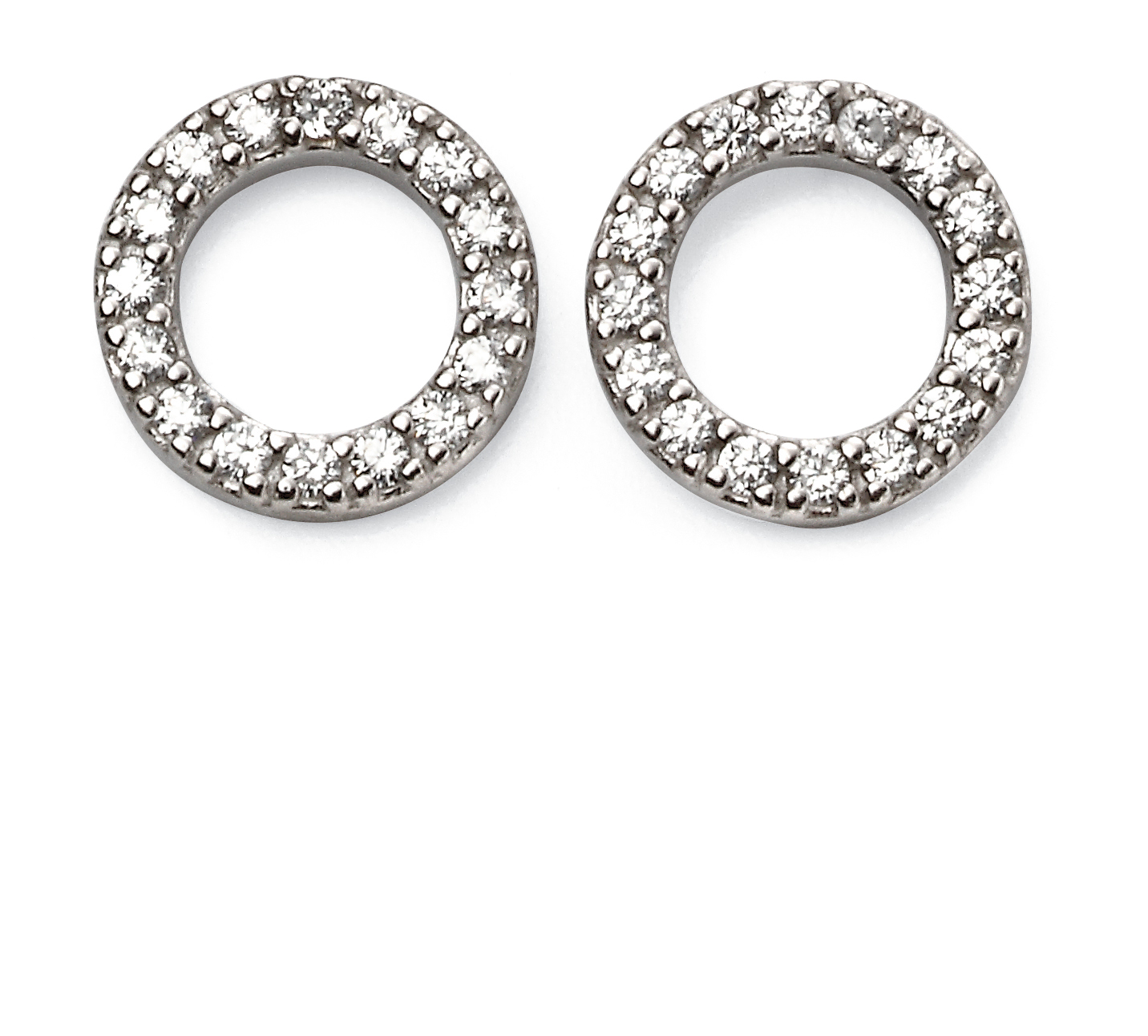 Silver round earrings on sale online