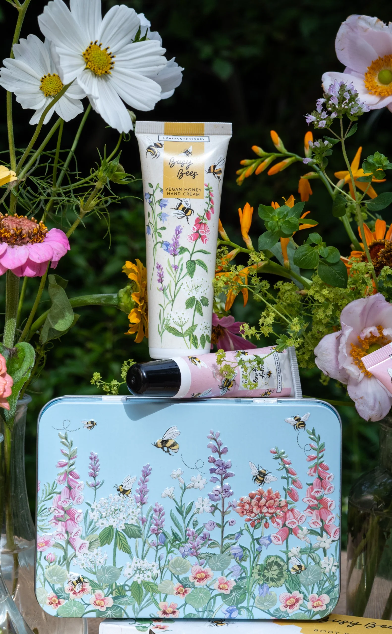 Busy Bees Vegan Hand & Lip Gift Set for Her In A Tin