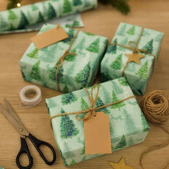 Frozen Forest Design 3m Christmas Gift Wrapping Paper Frozen Forest Design 3m Christmas Gift Wrapping Paper