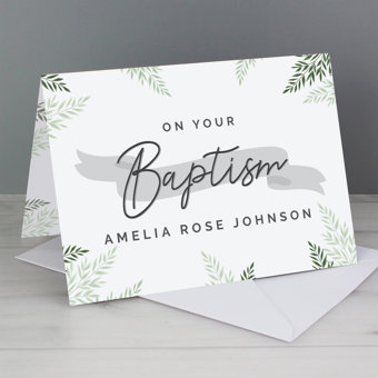 Personalised Baptism Card Personalised Baptism Card